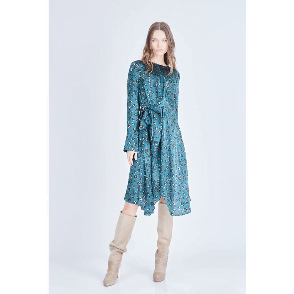 Caballero Cecile Green Pansy Dress Size XS